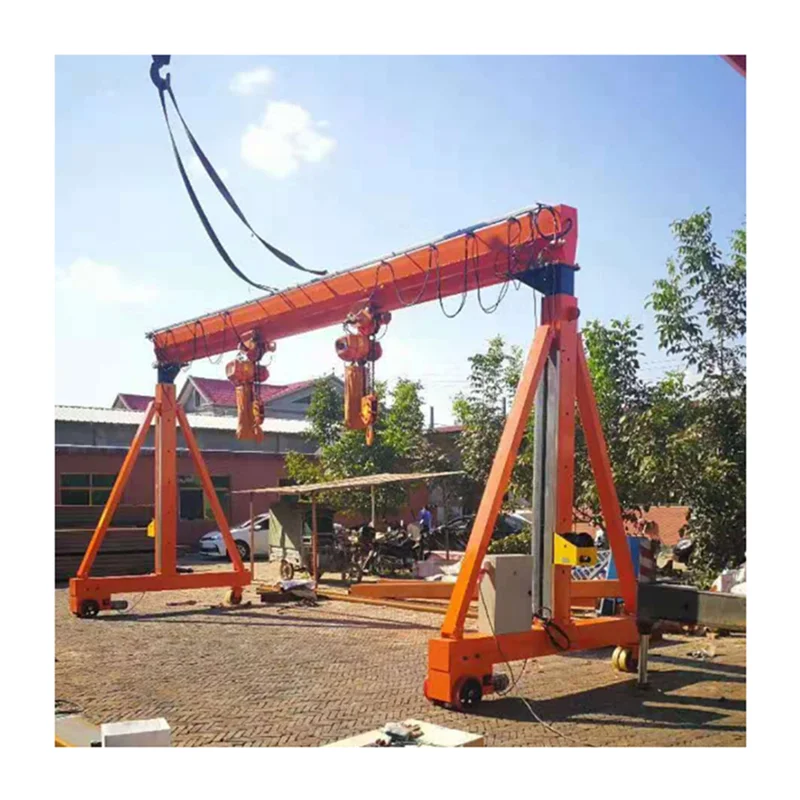 global industrial harga portal single beam small gantry crane system with electric wire rope hoist