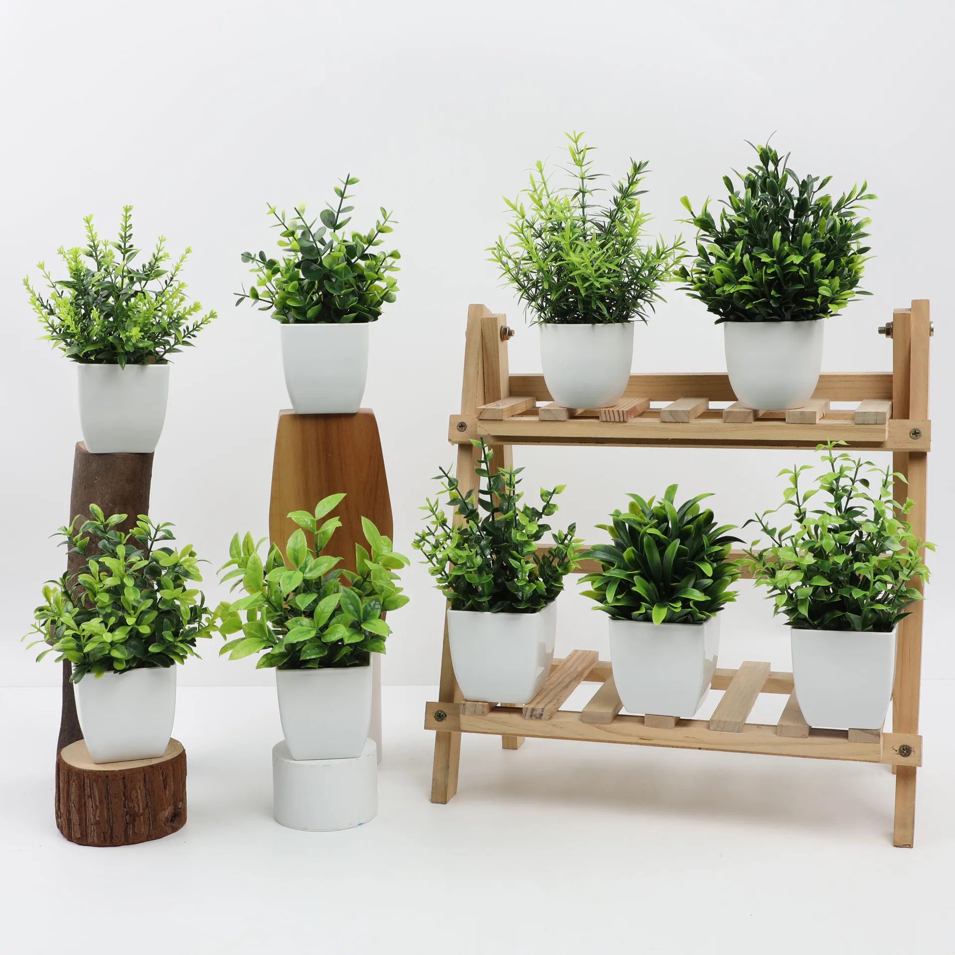 Indoor Green Plant Small Artificial Potted Plants Green Grass Home Decoration