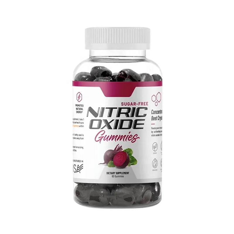 OEM ODM Beetroot Nitric Oxide Gummies Support Snop NO Blend Support Healthy Boost Gummy Candy