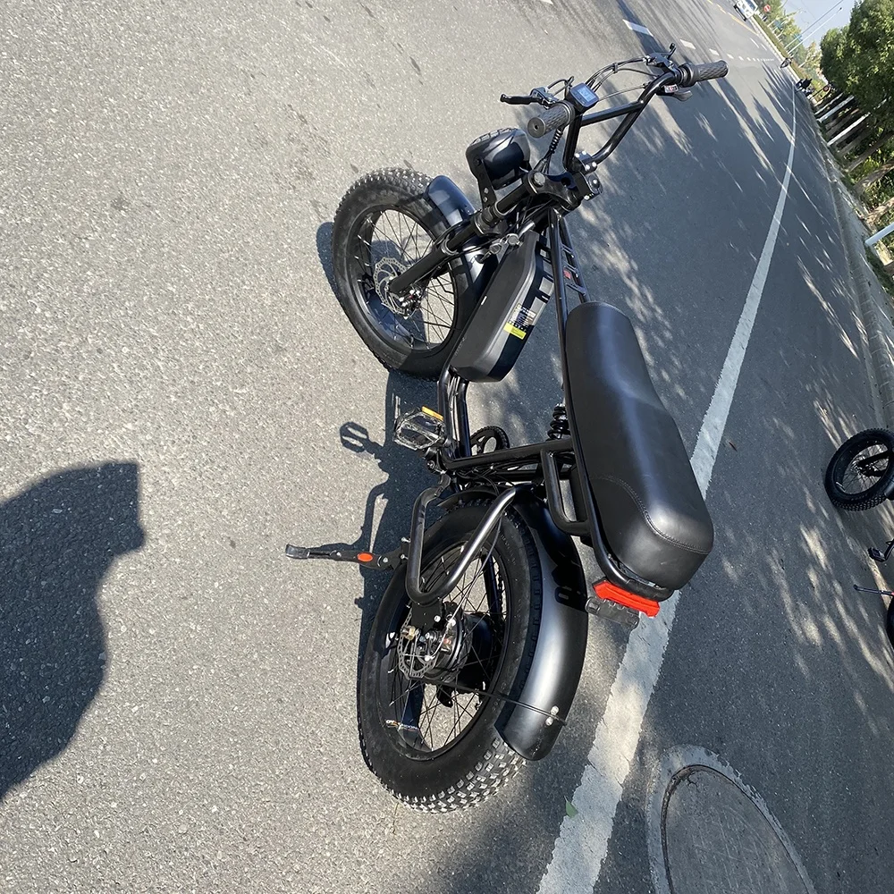 Yuanjian Cycle Long Range Electric Retro Style E Bike 750 Watt Fat Tire Bike Retro Vintage Cruiser eBike Vintage Electric Bicycle