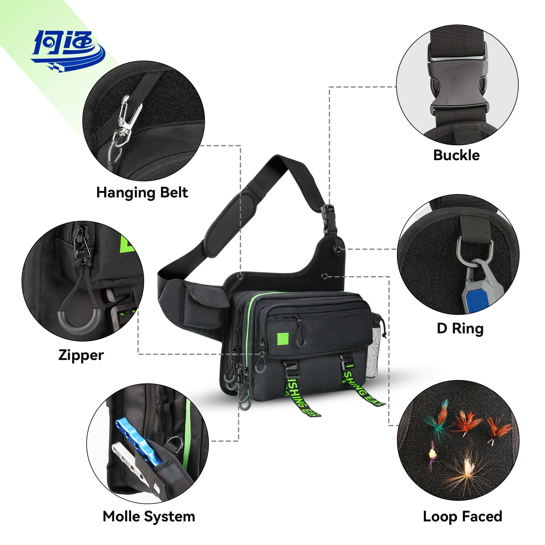 Multifunctional Baits Lures Operation Tray Soft Anti-slip Shoulder Straps Fishing Backpack Fly Fishing Gear Tackle Storage Bag