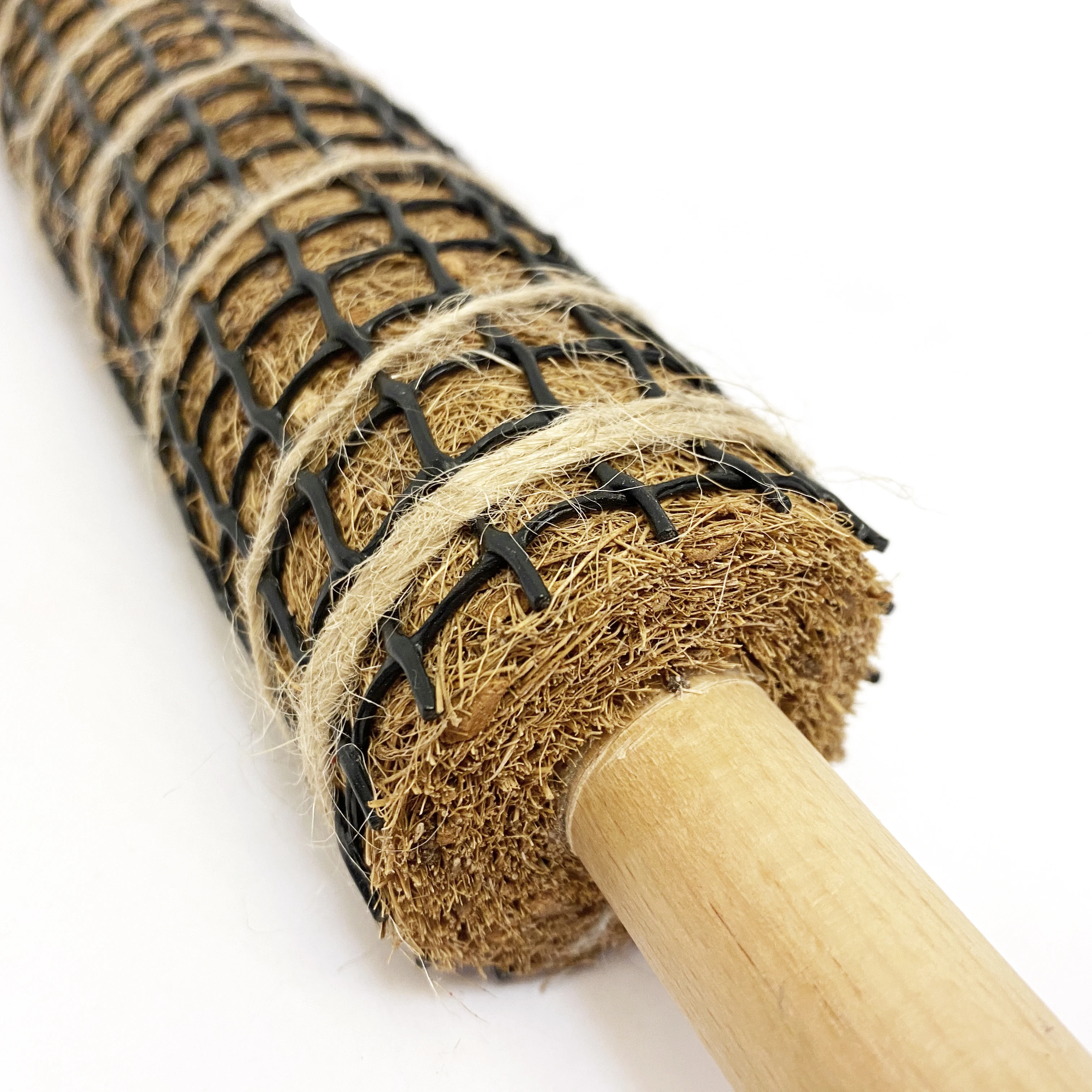 Anti Mildew 16 inch Coconut Coir totem stackable moss pole with plastic net mesh for creeper plants