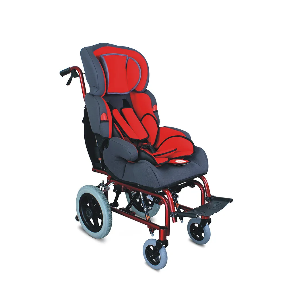 rehabilitation therapy lightweight cerebral palsy aluminum alloy steel manual wheelchair for kids