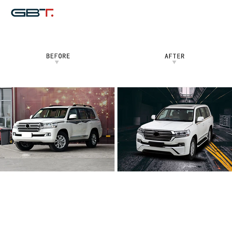 GBT Auto Front Bumper Lips Car Modification Parts Upgrade Bumpers For 2016-ON Land Cruiser 200 Toyota LC200  Auto Accessories