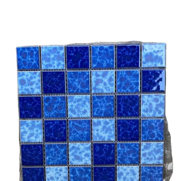 Durable Anti-slip Fish Shape Mixed Color Irregular Glass Mosaic Tile Mosaic For Walling dilis