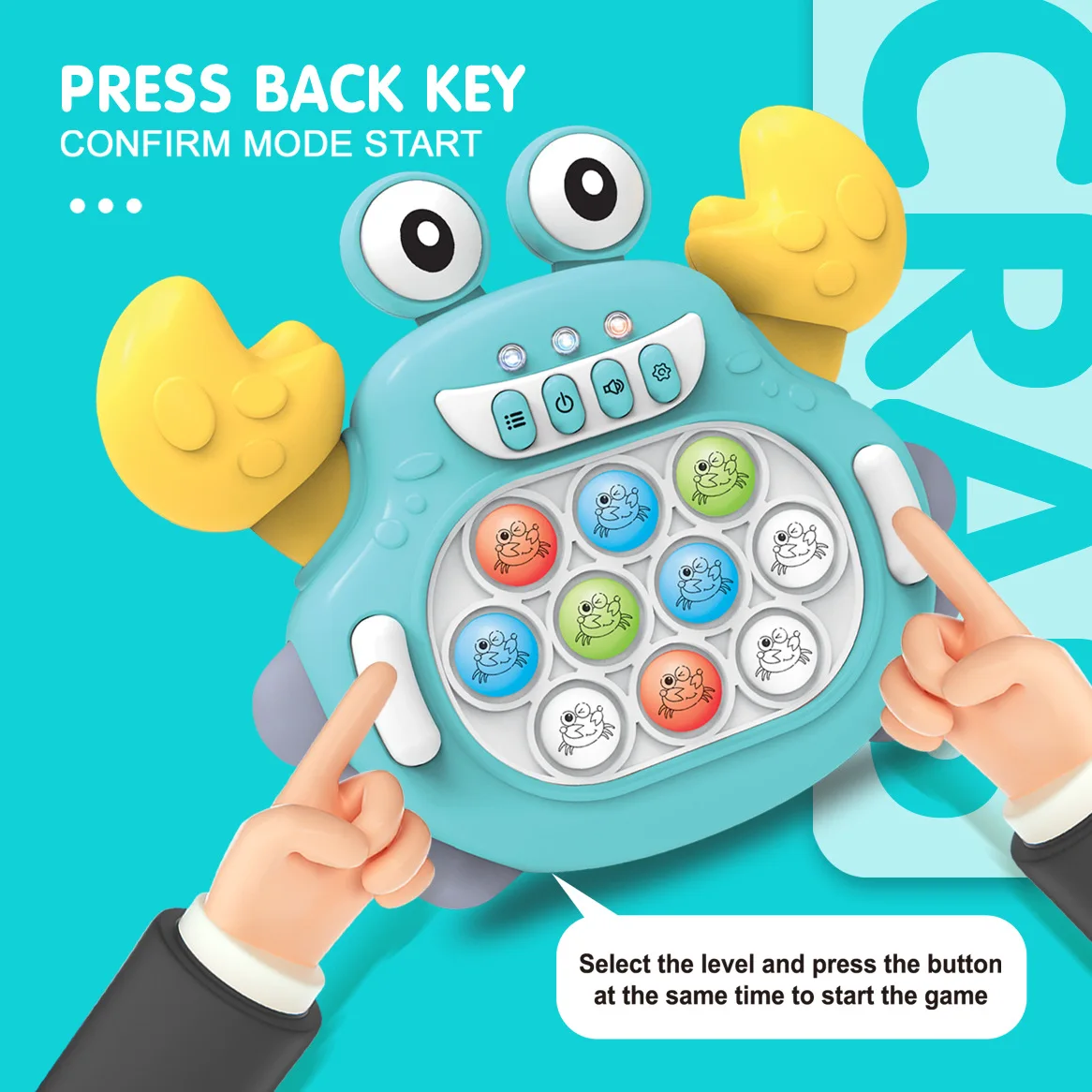 New children educational push-button game machine cute animal fast push game pop it bubble decompression toys