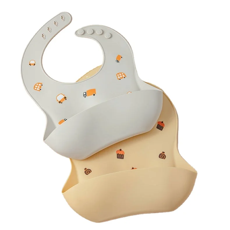 new arrive OEM manufacturer free BPA CE certificate waterproof adjustable silicone baby bib with food catcher