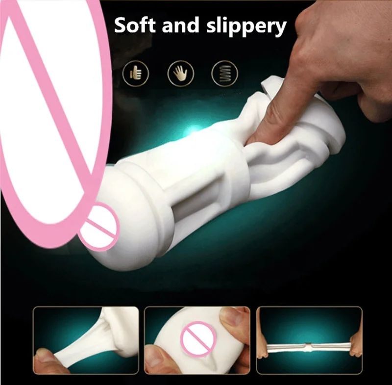 Double Channel Male Masturbator Cup Realistic Vagina Anal Pocket Pussy Masturbator Sex products, Adult Sex toys for men