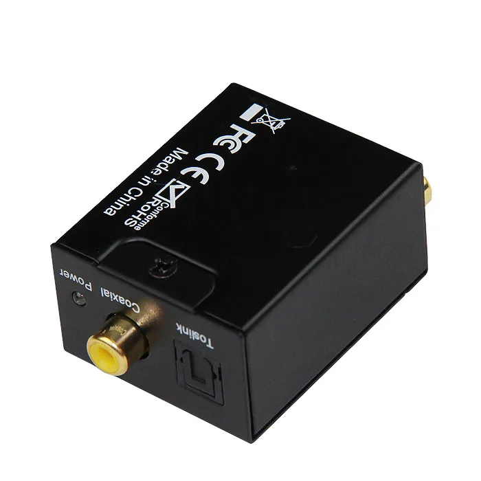 RCA Analog to Digital Optical Toslink Coaxial Audio Converter Adapter with Optical Cable 5.1 / 7.1 decoder audio mp3 decoder car