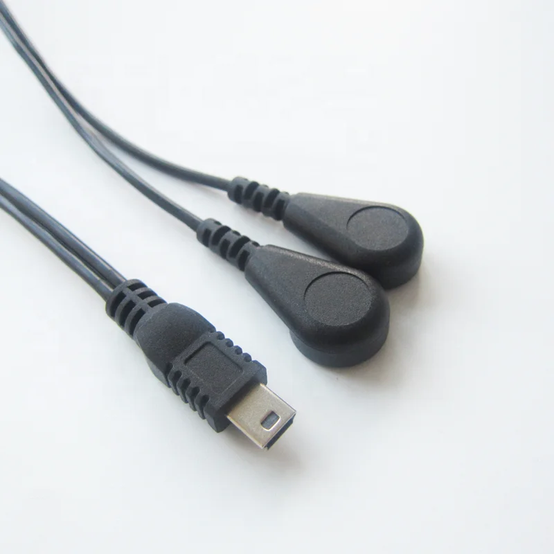 Электротерапевтический электрод под заказ свинцовый провод мини-USB на десять электродов защелкивающийся медицинский