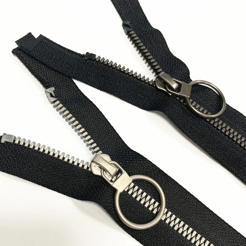 Circle zipper head Cremallera plastic vislon zipper 5 Corn Teeth open end resin zippers