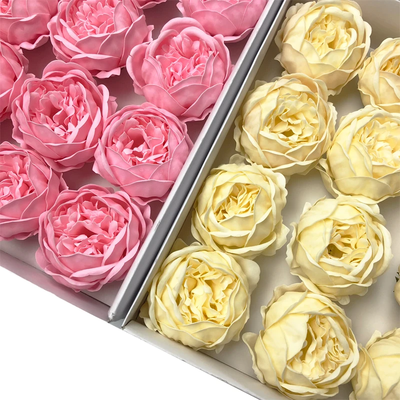 16pcs Wholesale large artificial bouquet gift box decorated with scented big peony soap flower