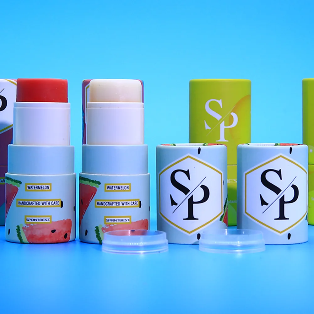 Custom High Grade Eco Friendly Lip Balm Container Tube Twist up Lipstick Packaging