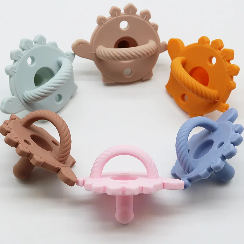 Factory Wholesale Customized Design Food Grade Baby Dinosaur Silicone Pacifier