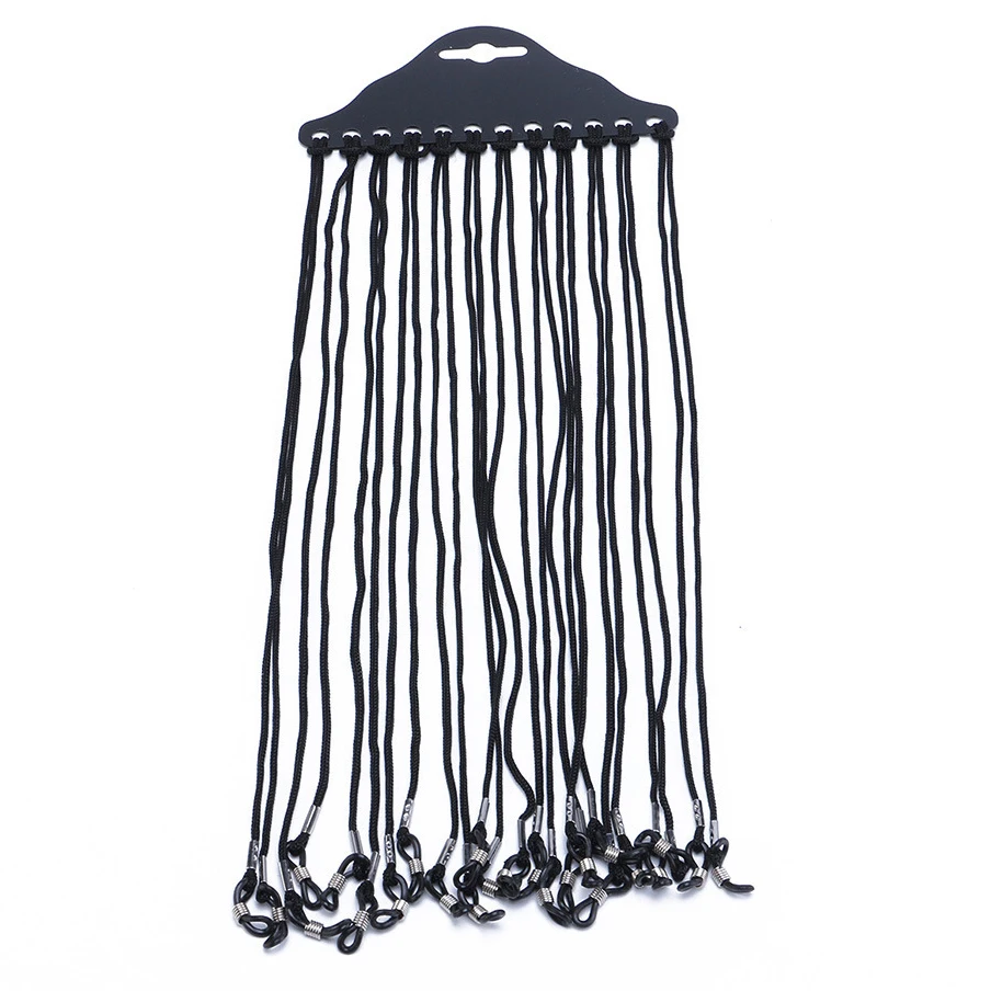 Security cheap anti-slip adjustable optical eyewear string sunglasses black reading glasses nylon cords spectacle lanyard