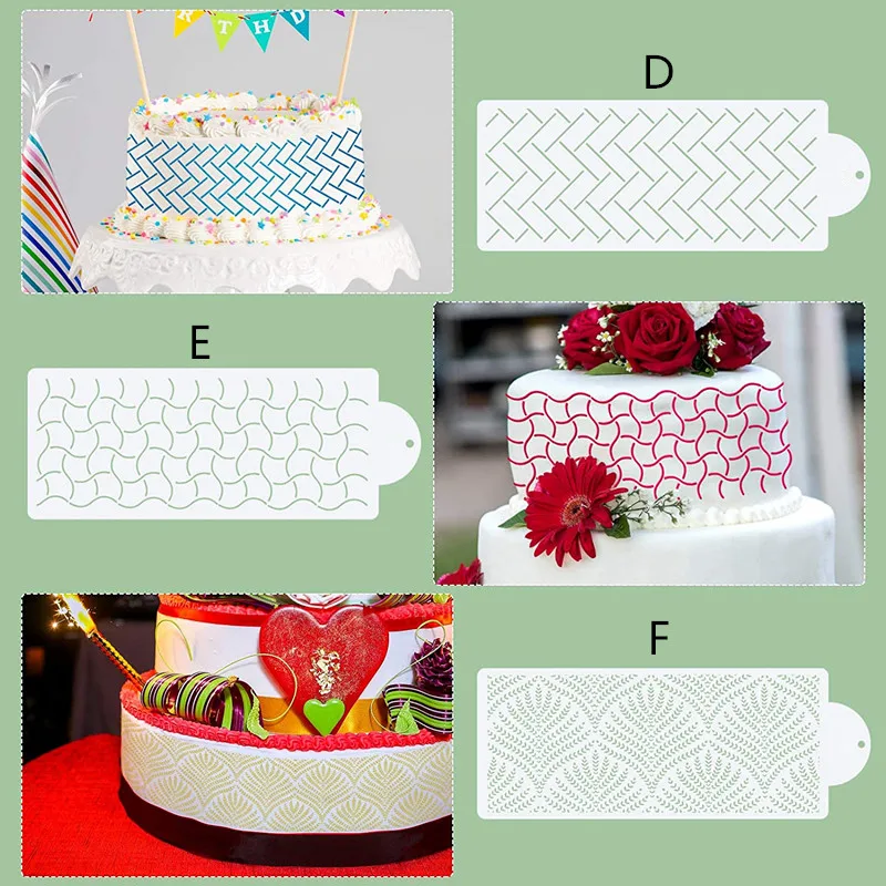 Baking Tools Sugar Sieve Template Stencils Mould Mesh Cake Decorating Stencils for Cakes