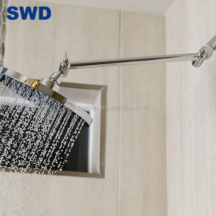 Factory Bathroom Brass Flexible High Pressure Adjustable Ring Shower Head handhald Adjustable Swing Shower Arm