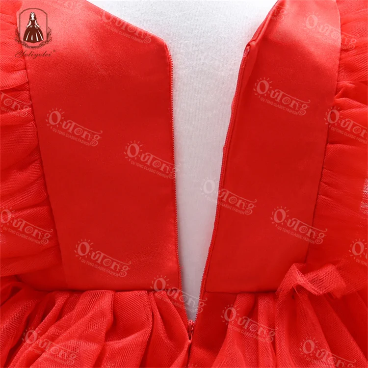 Outong Boutique Golden Supplier, Piano Performance Party Wholesale Tutu Baby Birthday Princess Dress/