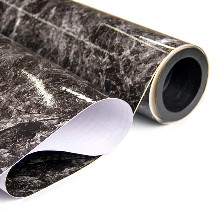 Self-Adhesive wallpapers Amas Marble Wallpaper Stainless Steel Contact Paper Self-Adhesive Stickers for Kitchen wood grain film