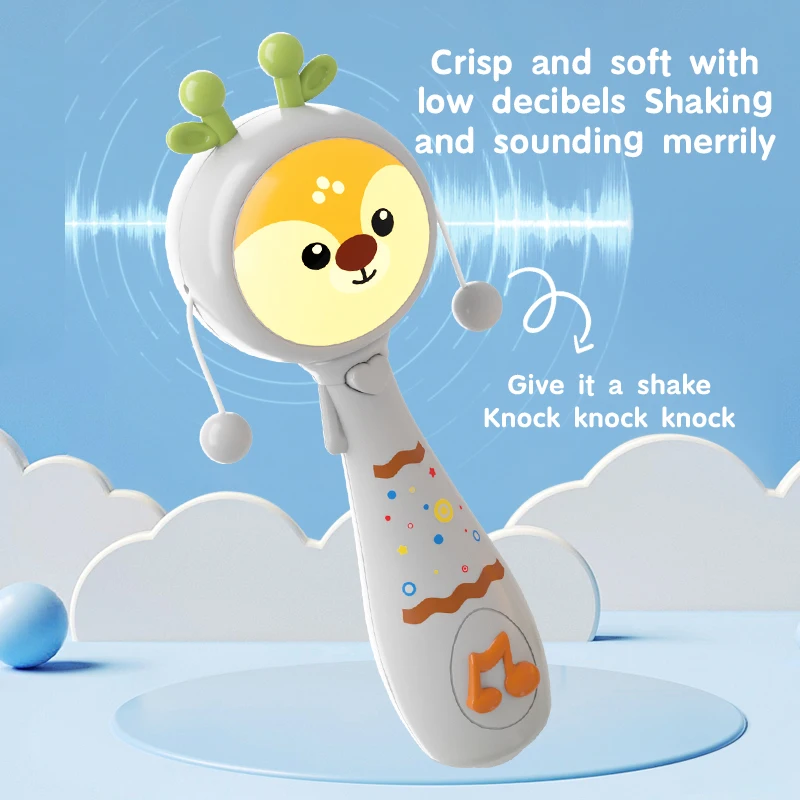 18month  Infant Christmas Gifts Elements Baby Shaker Baby Educational Games Baby Gum Music Rattle Toys