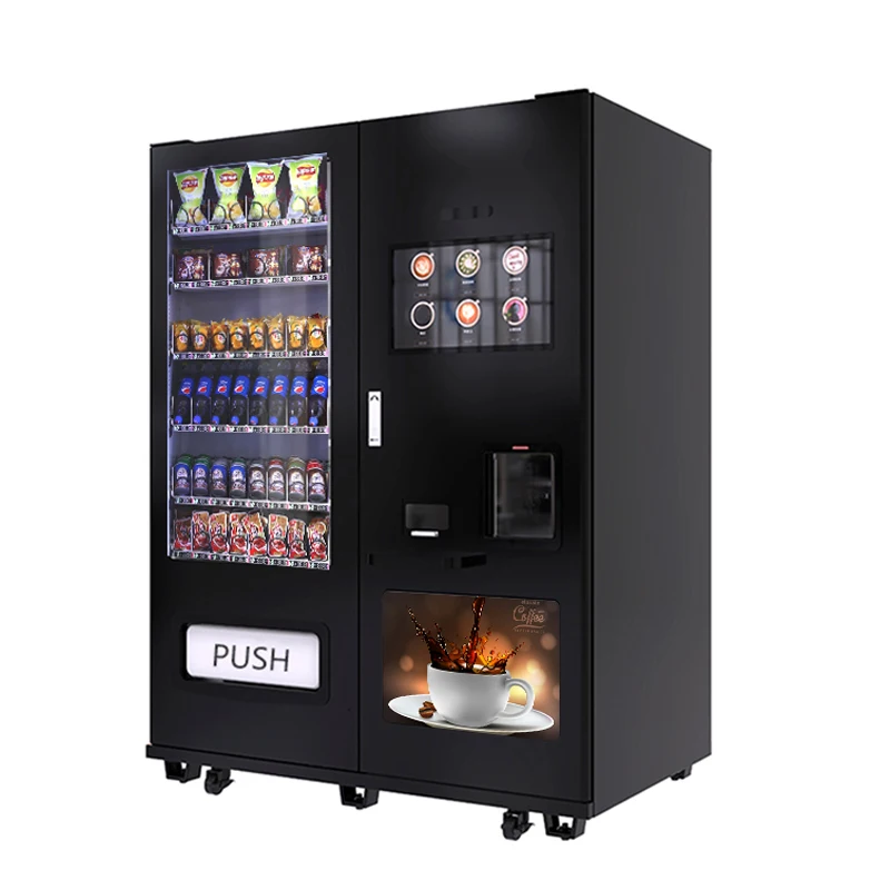 Multi-Payment Method Automatic Combo Vending Machine Touch Screen Snacks Coffee Coin Vending Machines