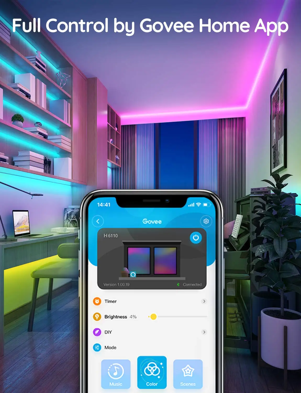  Светодиодная RGB-лента с дистанционным управлением Wi-Fi 5050 SMD Rgb 10