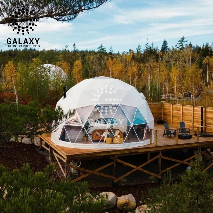 Quality Waterproof Exhibition Dome Tents 15m Resort Hotel Luxury Glamping Geodesic Dome Igloo Dome Tents House for Sale