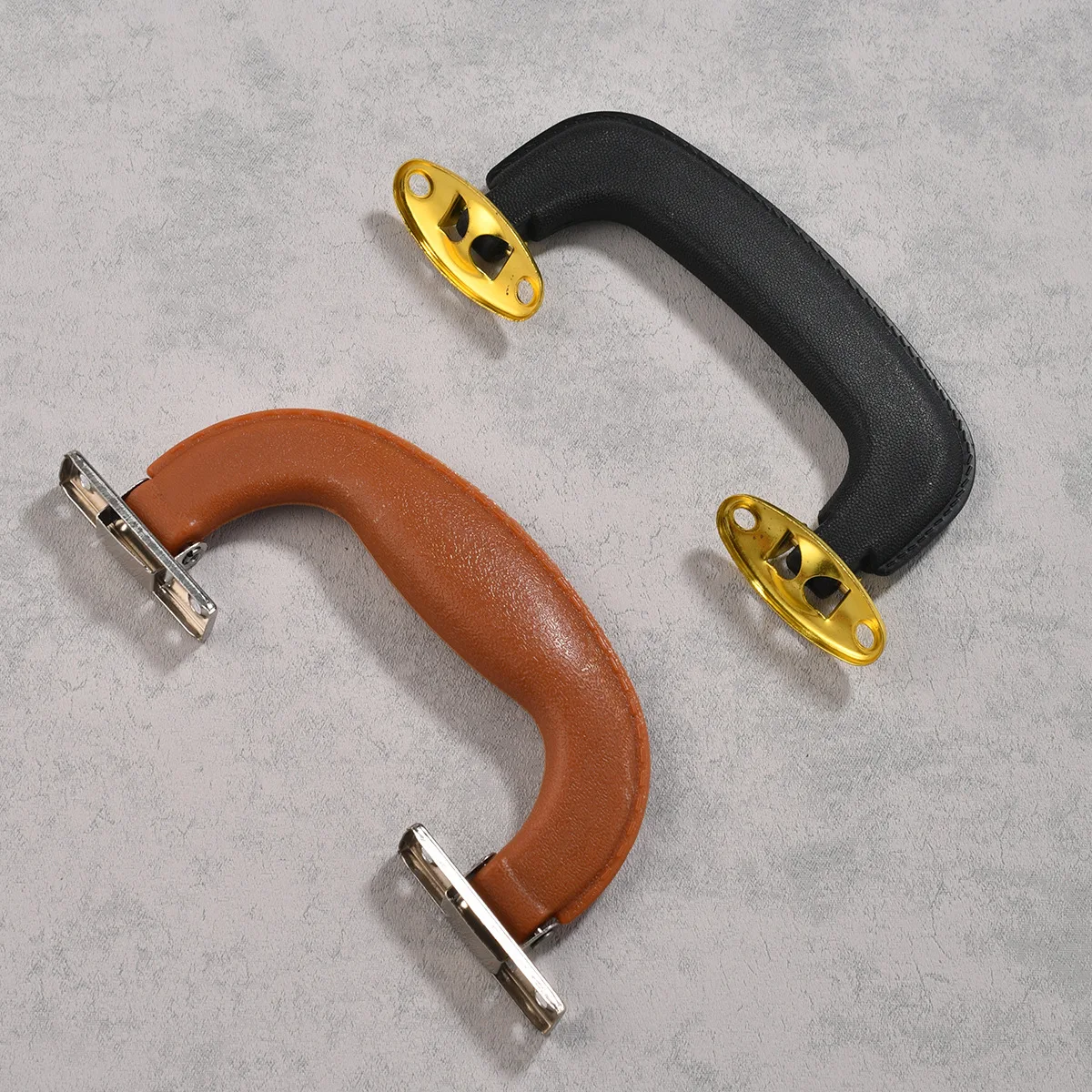 DIY Retro Leather-Like Iron Handle for Luggage Flight Cases Toolboxes Furniture Hardware on Boxes