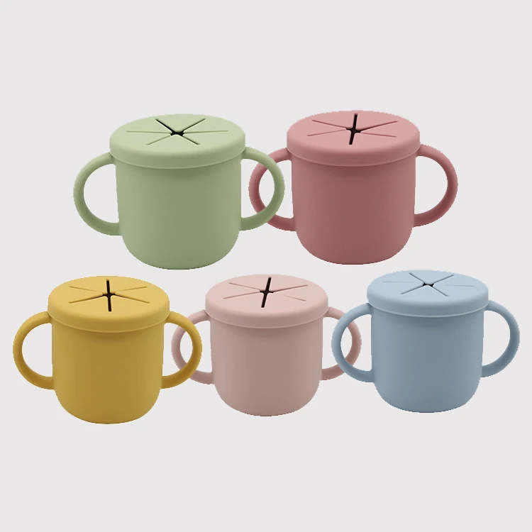 Toddler snack cups 2021 Amazon new fashion food grade silicone kids snack cup for children