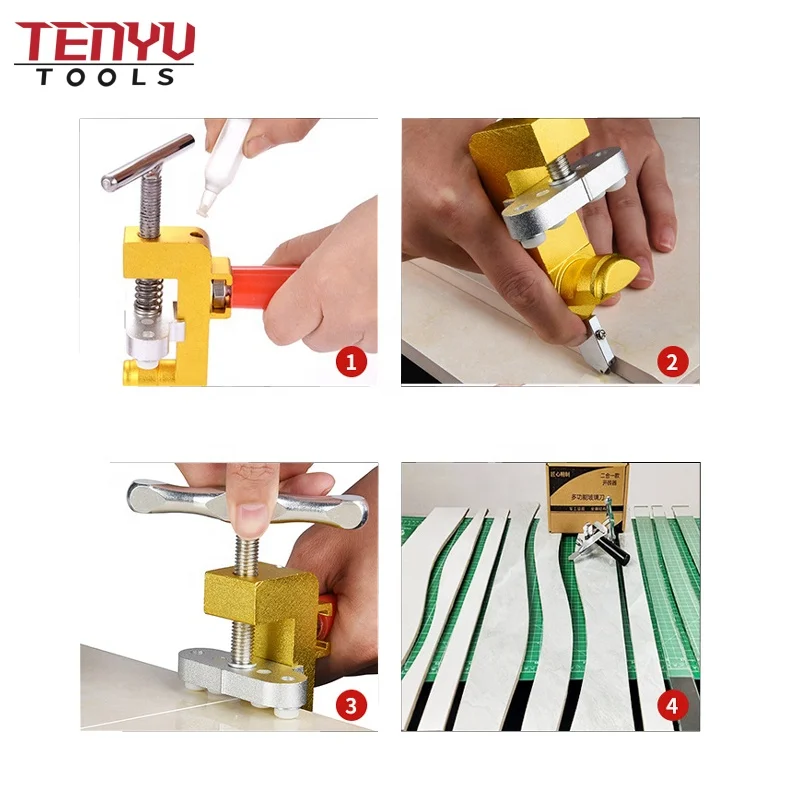2 in 1 Hot Sell Manual Tile Cutter Efficient Portable Glass Tile Opener Glass Cutter Hand Tool