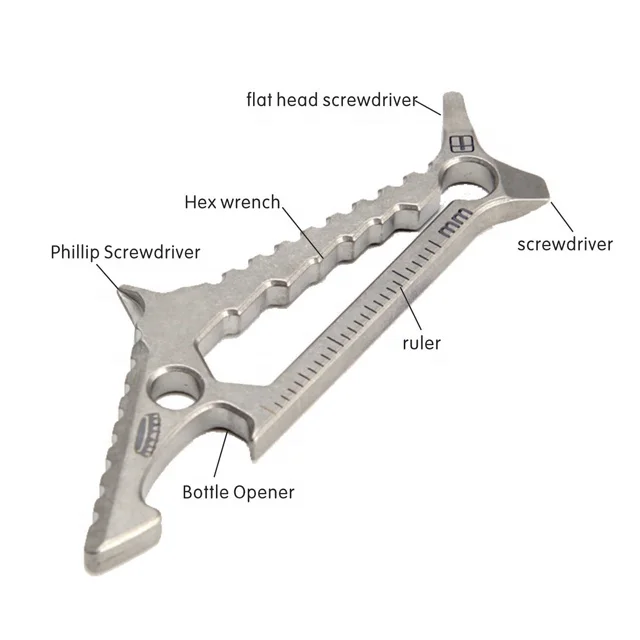 easily carry beer bottle opener edc tool titanium sharks edc screw driver  carabiner
