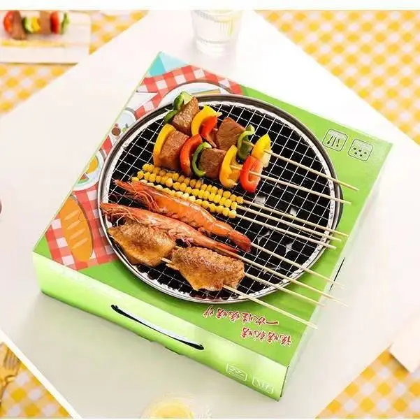 Green Environmental Protection Small Square Oven Round Baking Tray Disposable Barbecue Oven