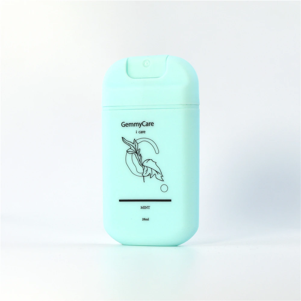 Оптовая продажа, небольшой карманный 75% спиртовой ароматизированный жидкий санитарный спрей для мытья рук, кредитная карта