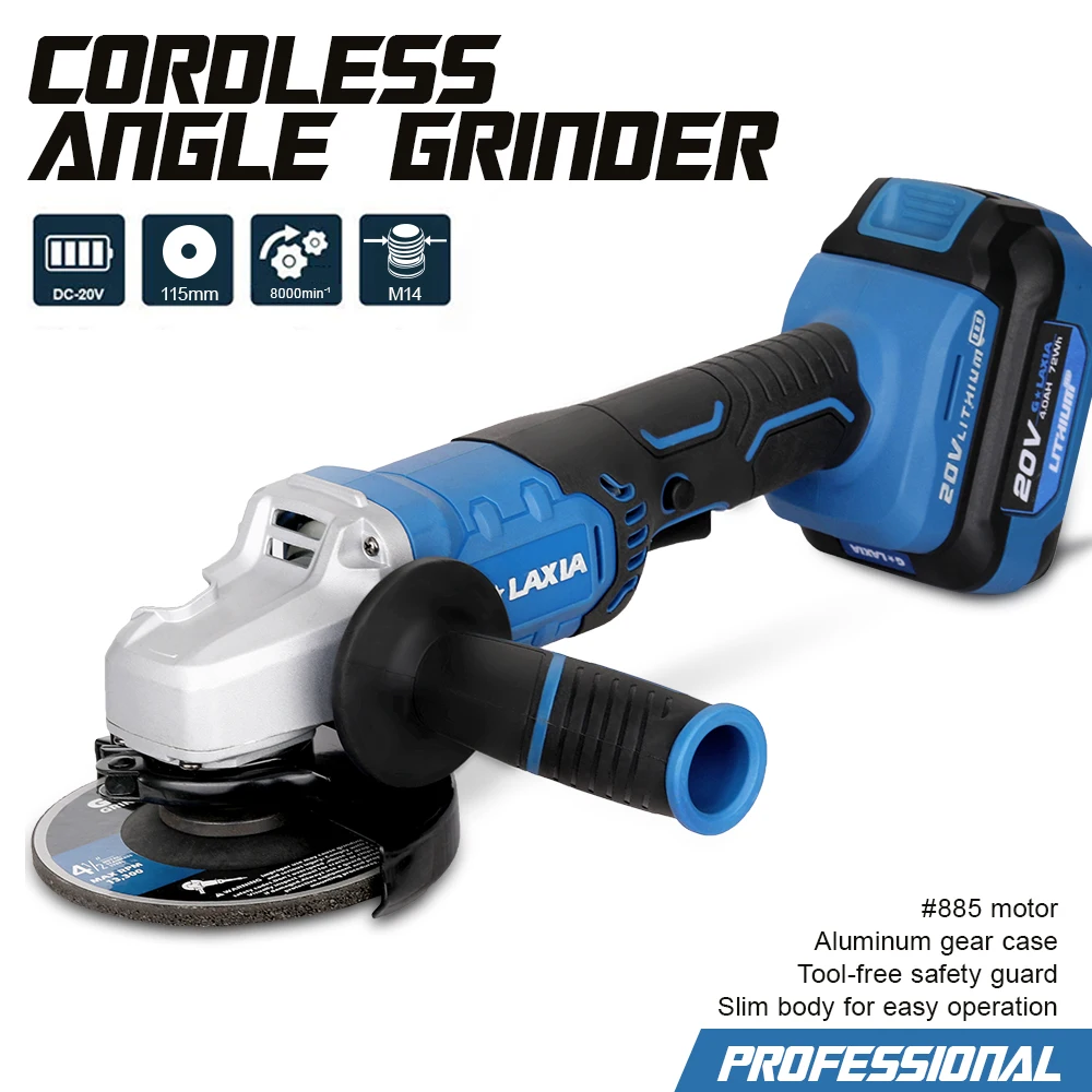 Беспроводная профессиональная угловая шлифовальная машина Galaxia, 20 в, 115 мм, лидер продаж