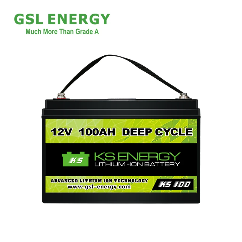GSL ENERGY Lithium Ion Battery Lifepo4 Battery OEM 100ah 12V Long Life Lifepo4 Rechargeable Li-ion Storage Prismatic 12V 100ah