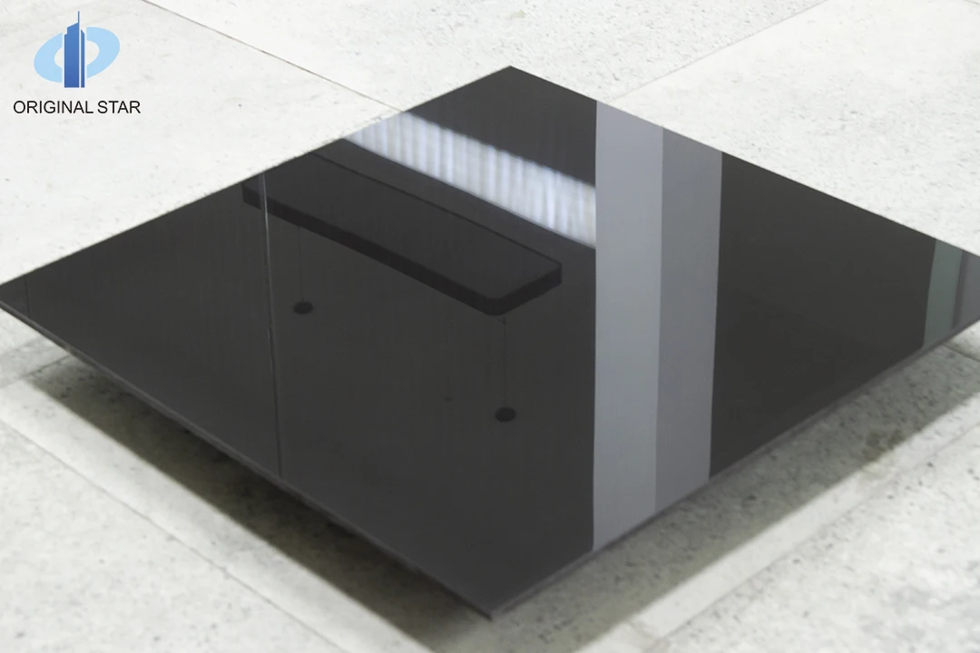 Black Floor Tiles Series 600X600mm Polished Super Black Bathroom Tiles For Floor