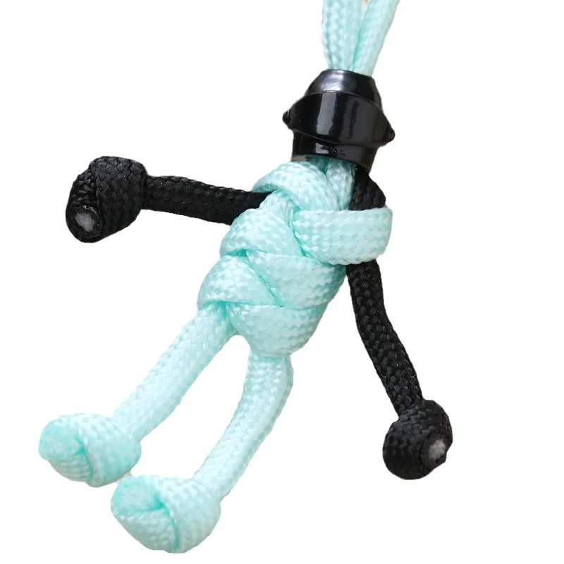 Plain Motorcycle Hand Doll Toy Lanyard Parachute Cord Woven Keychain Creative Personality Motorcycle Helmet Gift Keyring