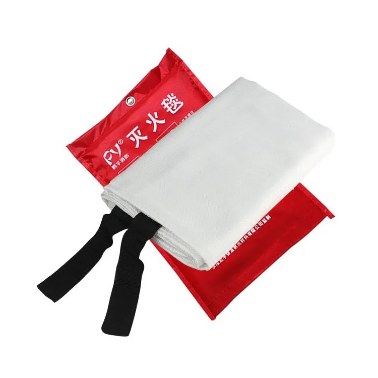 Standard Size 1m x 1m Fiberglass Knitted Anti Fire Welding Cloth Car Emergency Fire Stop Blanket For Safety