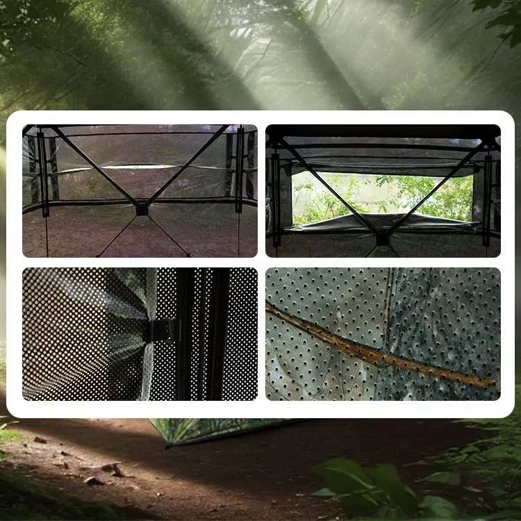 HOMFUL wholesale Outdoor 360 Degree Camouflage Blinds See Trough Ground Blind Hunting Tent Hunting Blind Tent
