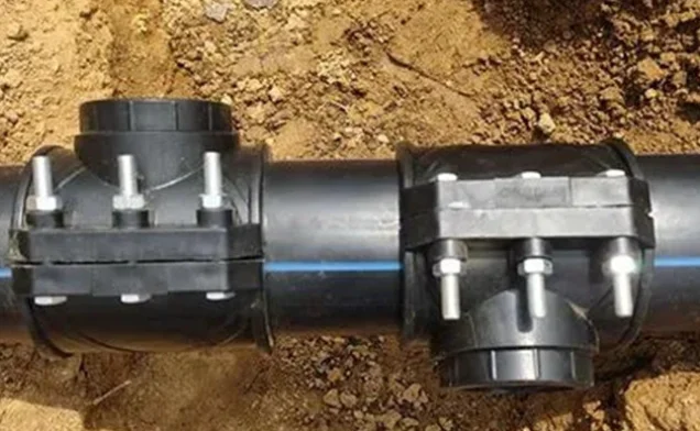 PE saddle quick repair joint fittings clamp tee saddle bypass with thread Irrigation Accessories