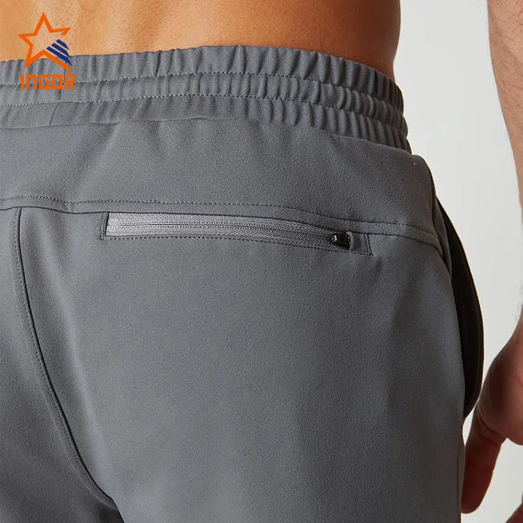 Ingor Slim Leg Polyester Pants Casual Mens Pant