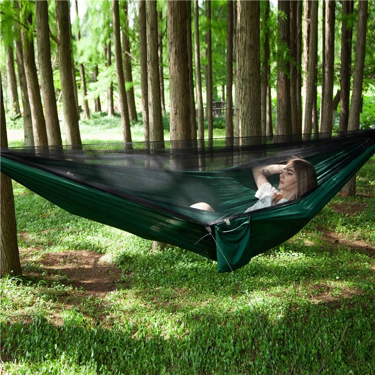 Factory Price Easy Setup 1-2 Person Camping Hammocks with Mosquito Net