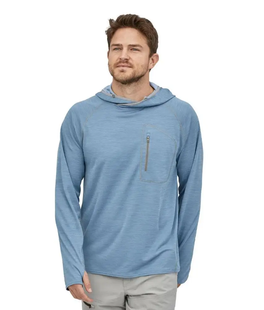 Мужская приталенная Однотонная рубашка с капюшоном, спортивная одежда из полиэстера и спандекса с длинными рукавами, уличные рубашки для рыбалки, на заказ