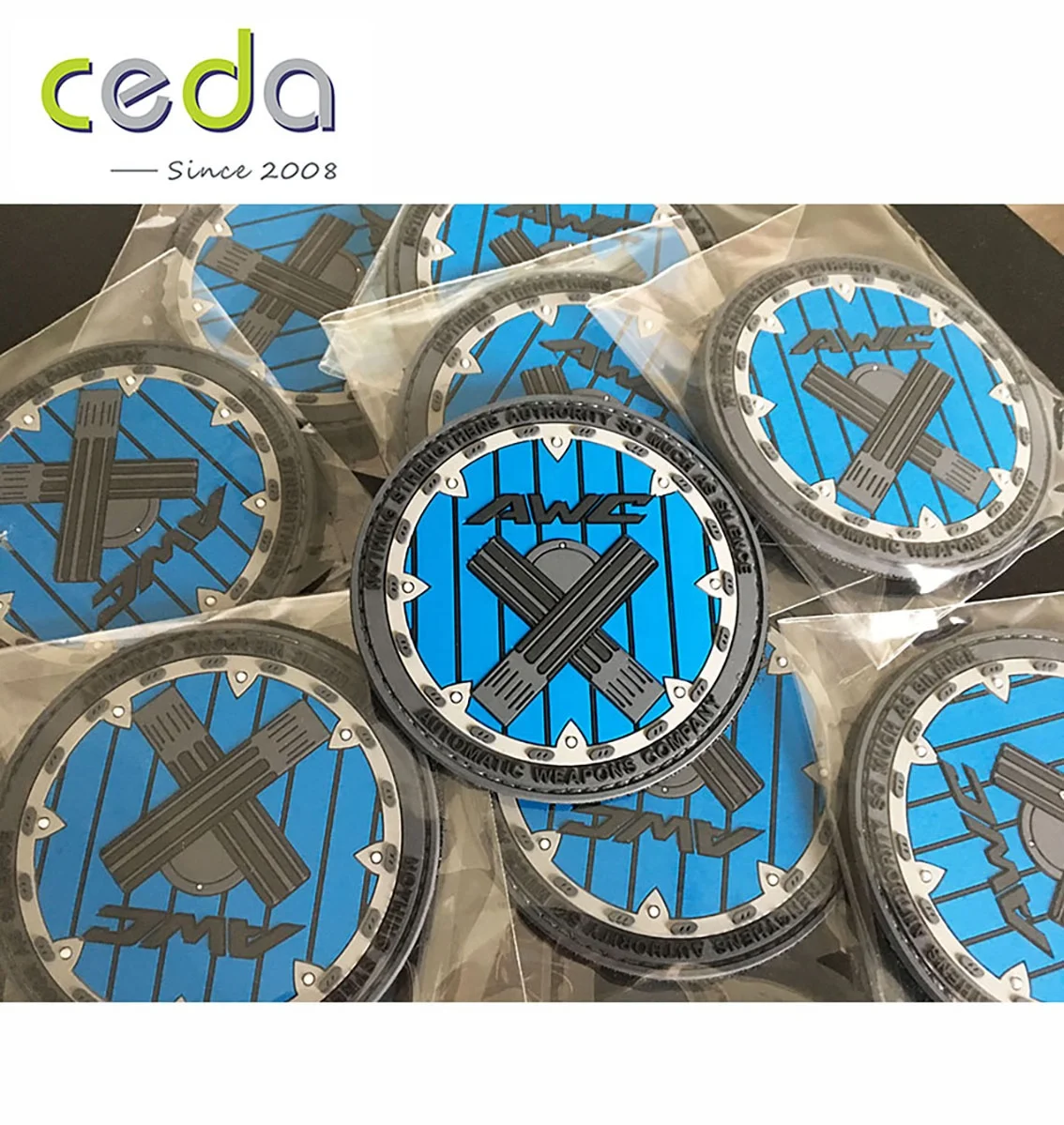 Militally weapon PVC Patch 2D Soft pvc designer patch  Customized rubber patches