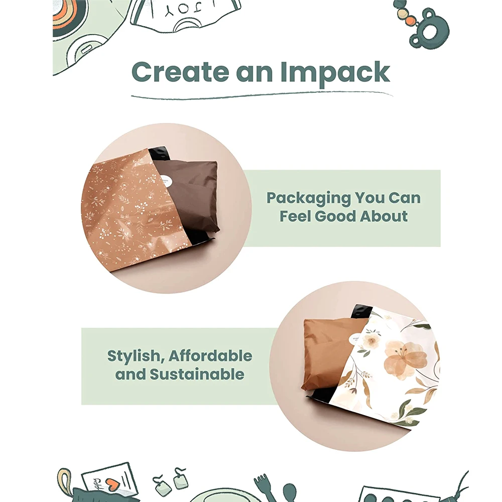 Hot selling wholesale 100% biodegradable sustainable cornstarch ecofriendly disposable fashion compostable colorful mailing bags