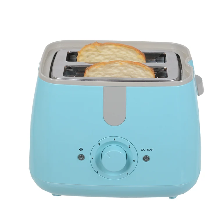Nordic Colorful Temperature Control Toast Vintage Retro 2 Slice Sandwich Toaster With Stainless Steel Panel