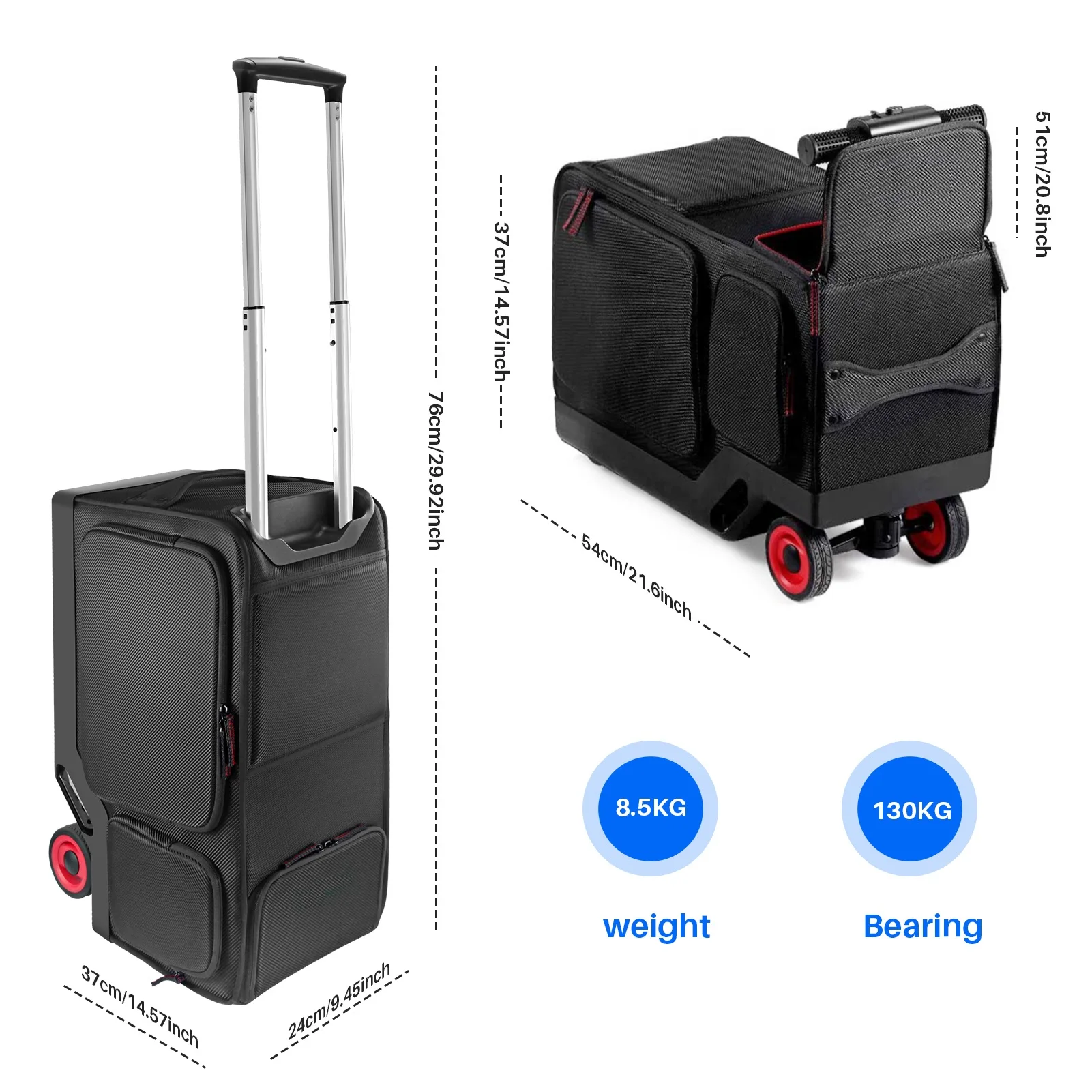 High quality electrical luggage Smart Cycling luggage airline approved carry on riding suitcases travel removable battery