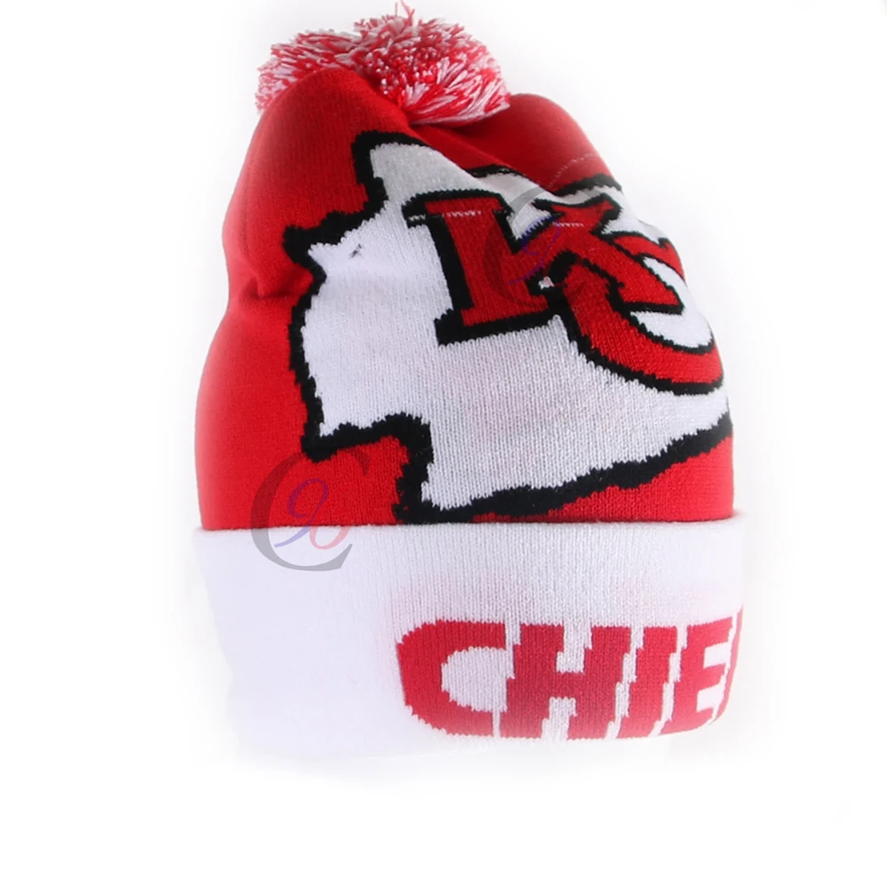 Вязаная крючком спортивная зимняя ткань Chengxing, вязаная детская акриловая Шапка-бини из спандекса с узором