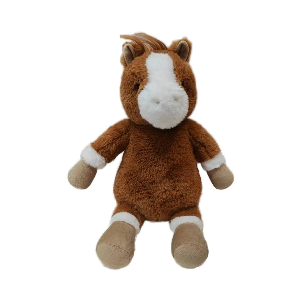 Wholesale custom horse plush toy Plush horse toy soft cute horse animal doll new born child birthday gift