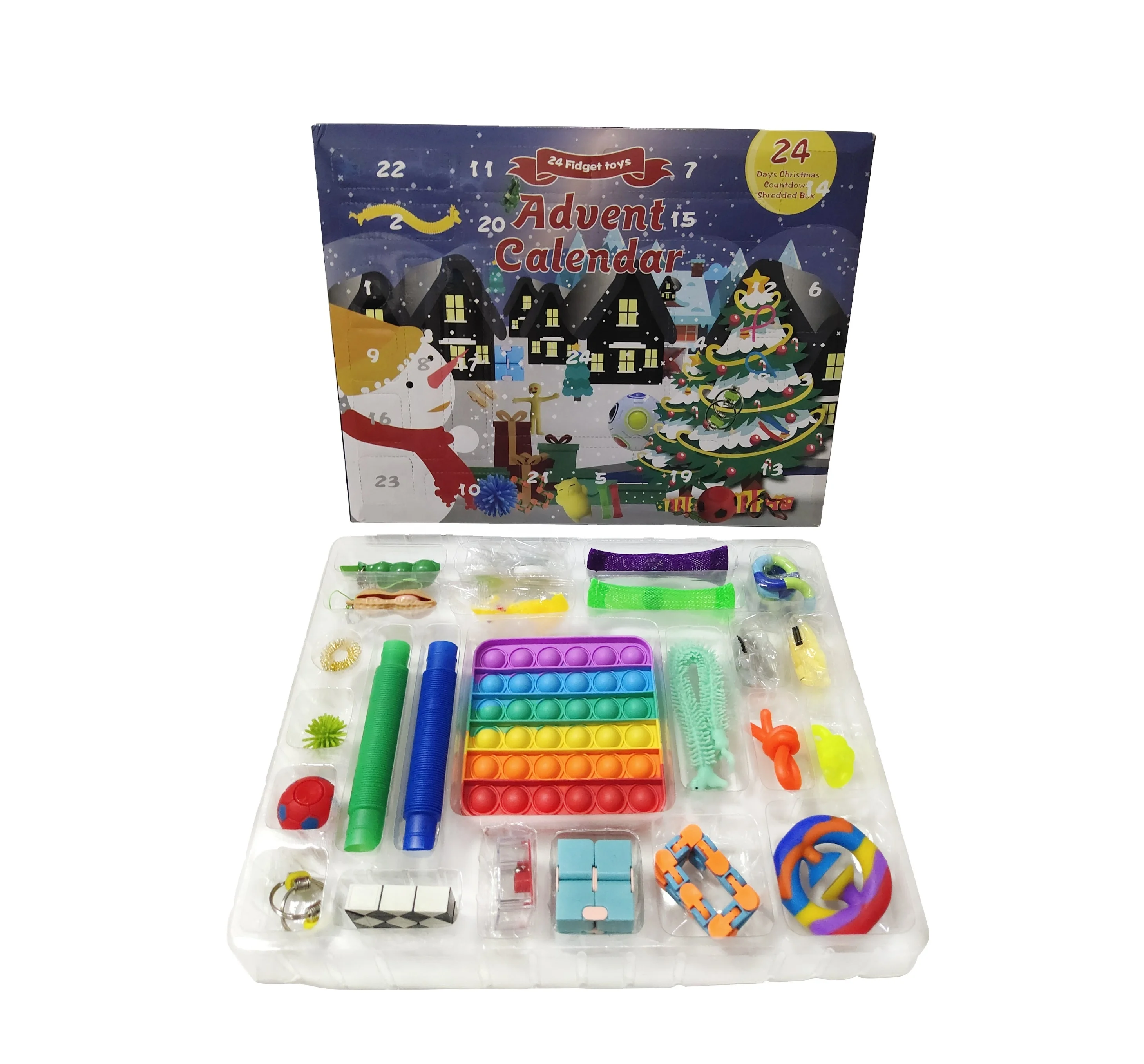 Toy Blind Box Advent Calendar Fidget Toy for Christmas Countdown Calendar Advent Christmas Gift Customized Blind Box